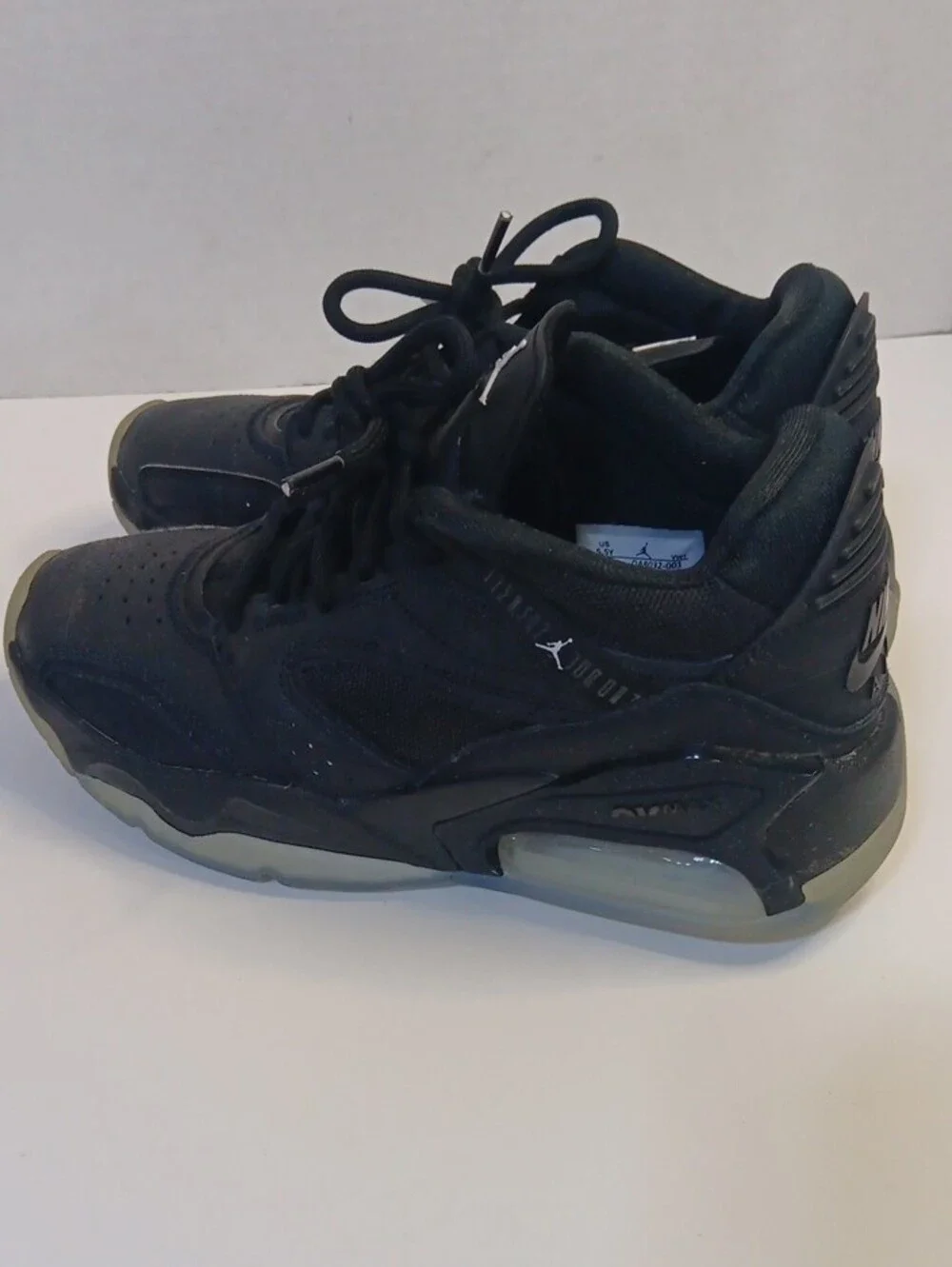 Jordan Kids Black Sneakers with White Jumpman Logo